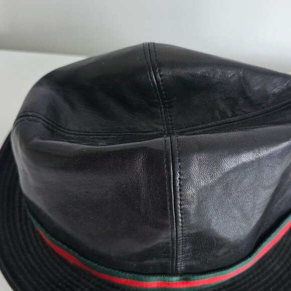 GUCCI LEATHER HAT - NWT -RARE! - Picture 10 of 14